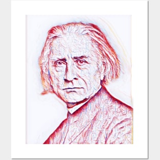 Franz Liszt Portrait | Franz Liszt Artwork | Line Art Posters and Art